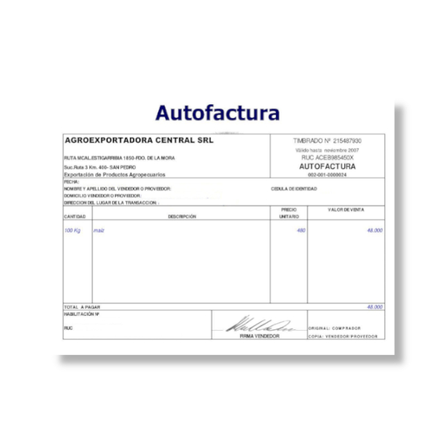 Tabla: uso Autofactura a partir del 2020